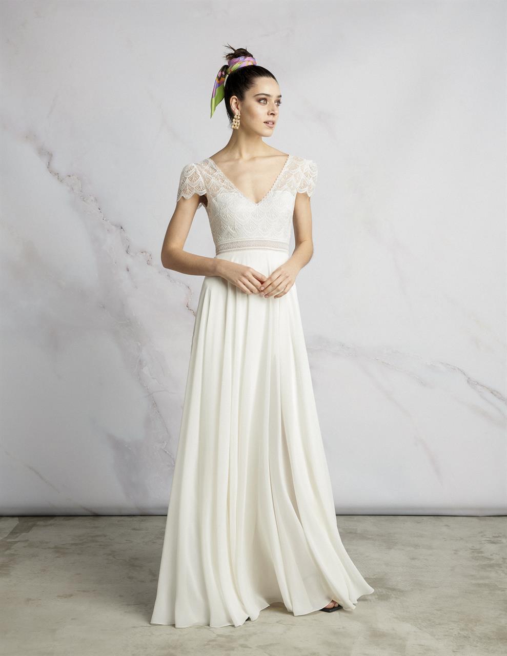 Boho Brautkleid mit Spitze