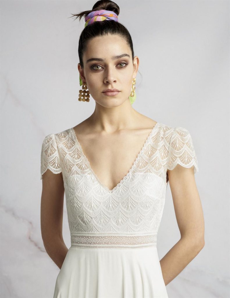 Brautkleid mit Boho-Spitze