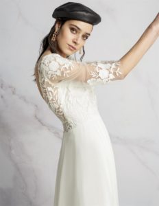 Brautkleid mit 3/4-Ärmeln
