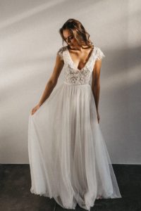 Brautkleid mit 3D-Spitze