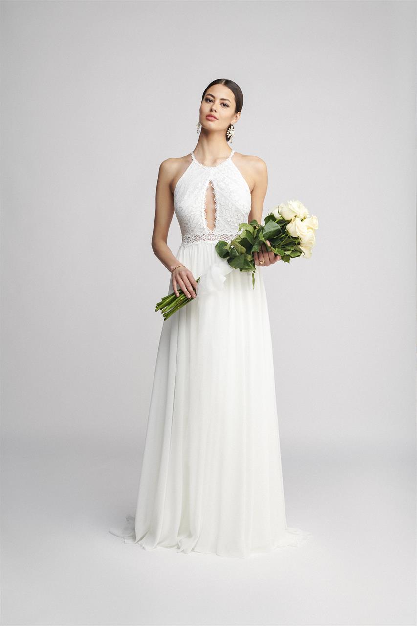 Brautkleid mit Spitze und Cut-Outs